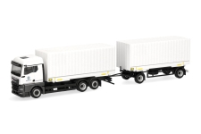 Herpa 747349 - H0 - MAN TGX GM Wechselkoffer-Hängerzug Bundeswehr-Fahrschule